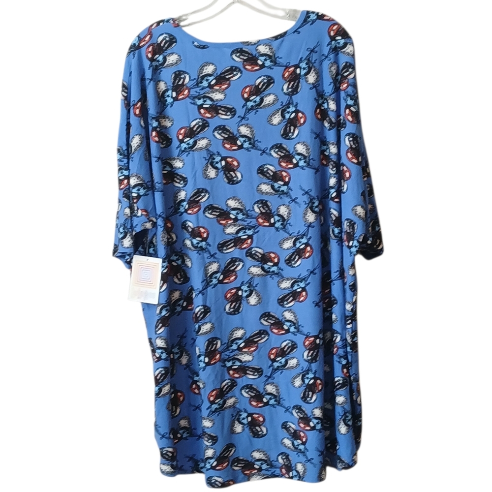 LuLaRoe Red White and Blue Irma With Balloon Print Size 3XL NWT - Picture 2 of 3